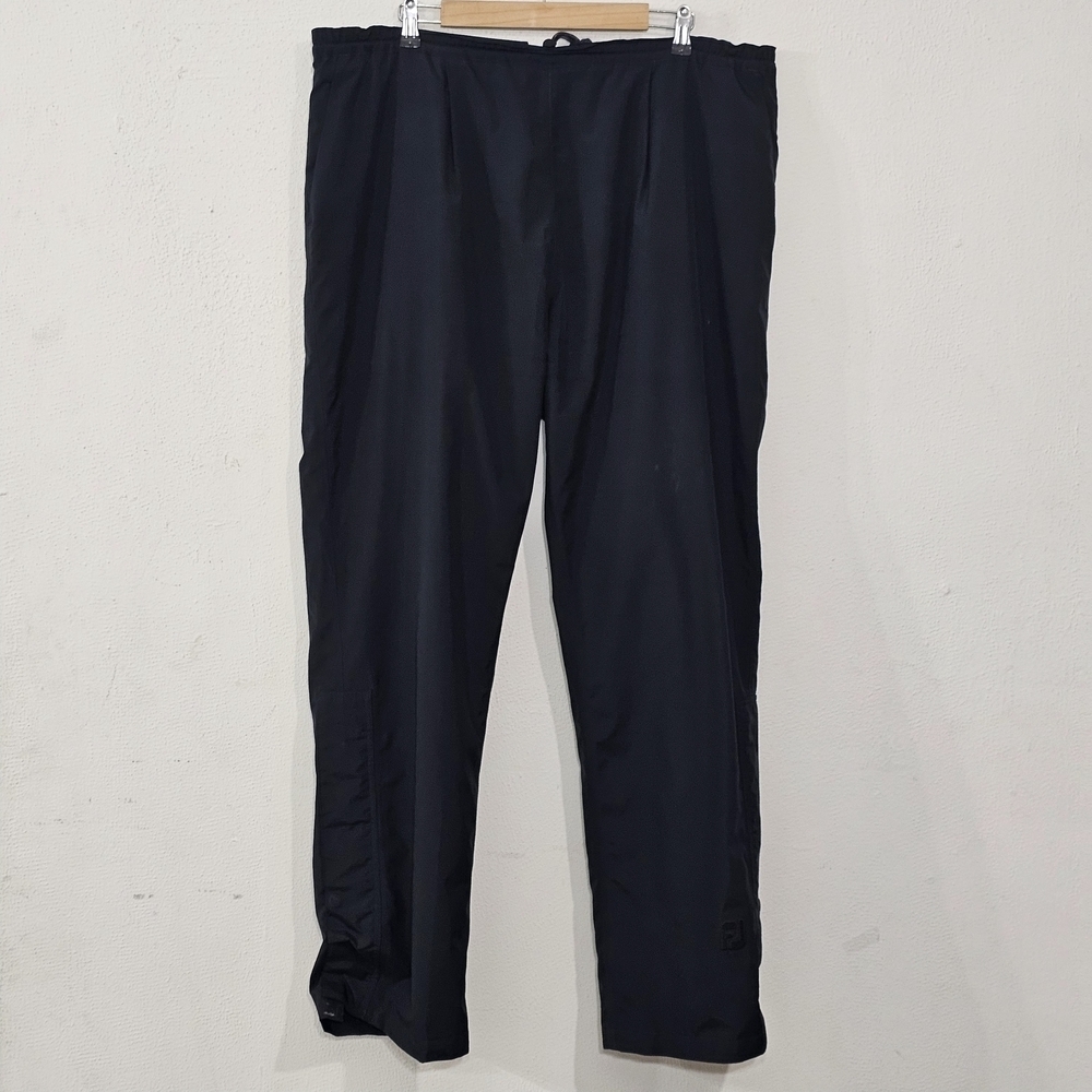 Dry Joys by Footjoy Pants Mens XL Black Lined Wind Rain Zip Golf Pants